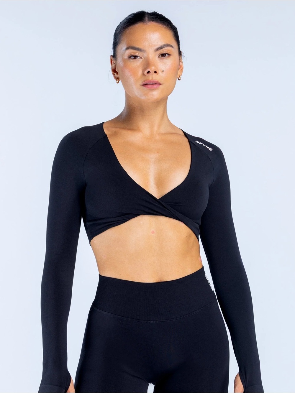 Defy twist front top - MIDNIGHT BLACK
